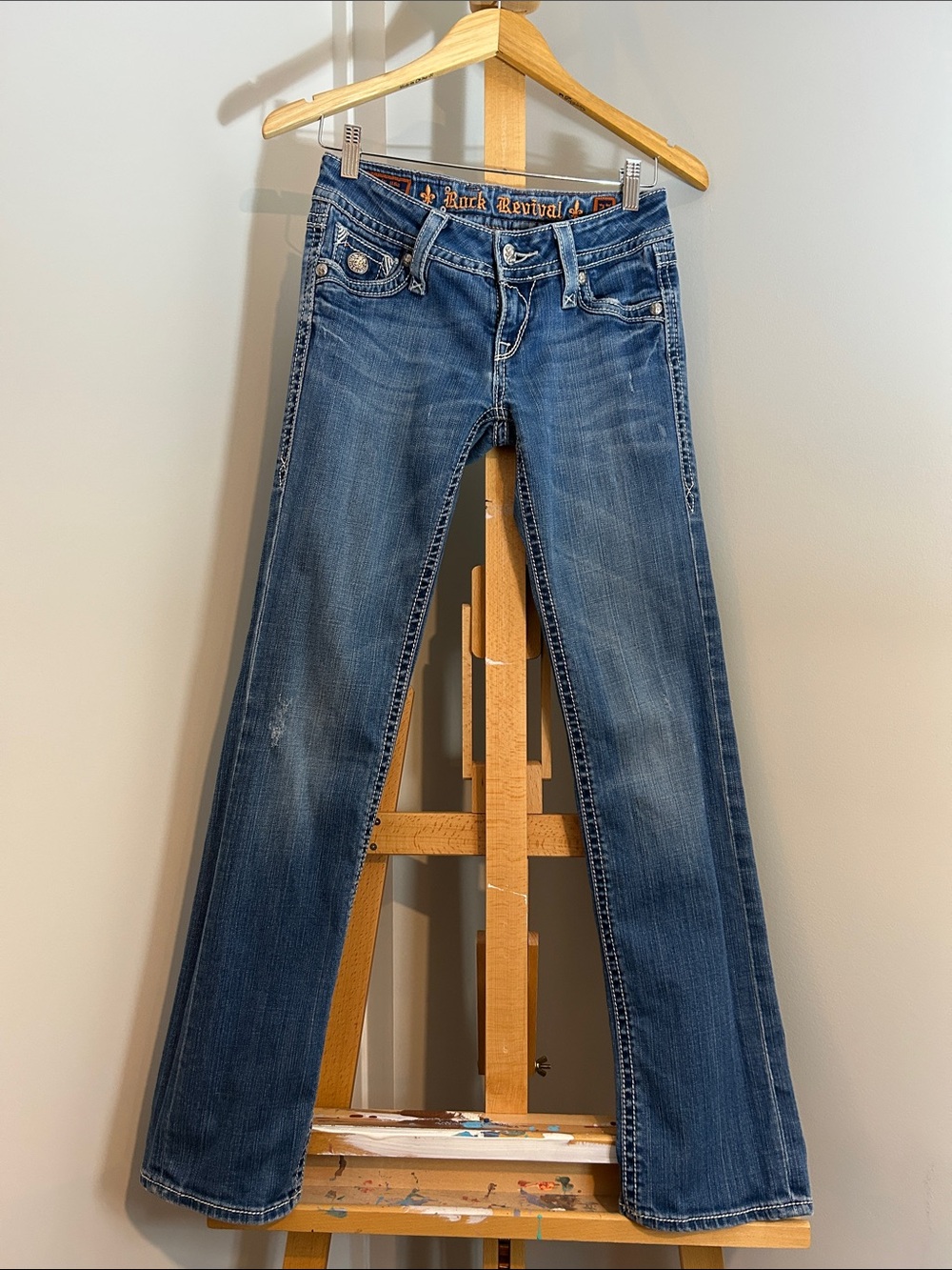 Y2K Rock Revival Cindy Straight Leg Women's Jeans LOW RISE